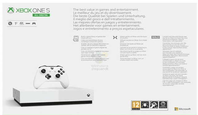 Xbox One S All Digital: filtran el precio y fecha de lanzamiento que tendría la consola 