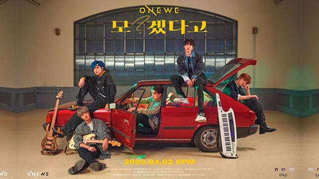 Onewe, es una banda de rock alternativo de Corea del Sur compuesta por cinco miembros: Yonghoon, Harin, Kanghyun, Dongmyeong y CyA.