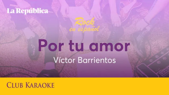 Por tu amor, canción de Víctor Barrientos