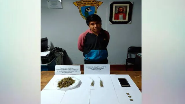 Cajamarca: intervienen a sujeto en posesión de 110 gramos de marihuana