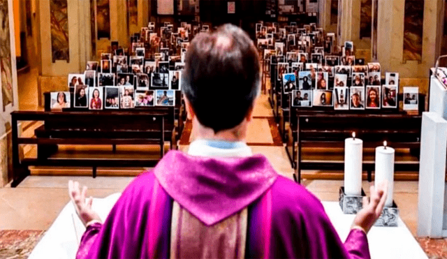 Sacerdote celebra misas con selfies de sus feligreses ante cuarentena por coronavirus [VIDEO]