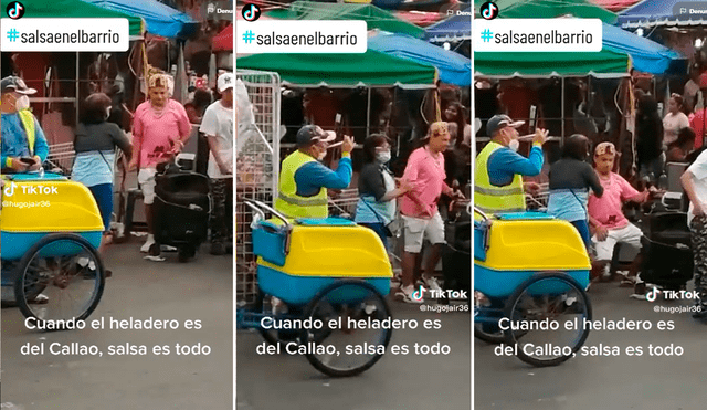 Usuarios en redes aplaudieron el gran talento del heladero para la música. Foto: composición de LR/captura de TikTok/@Hugojair36