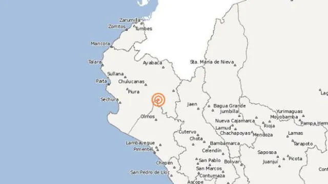 Piura: temblor de 4.0 grados remeció la provincia de Ayabaca