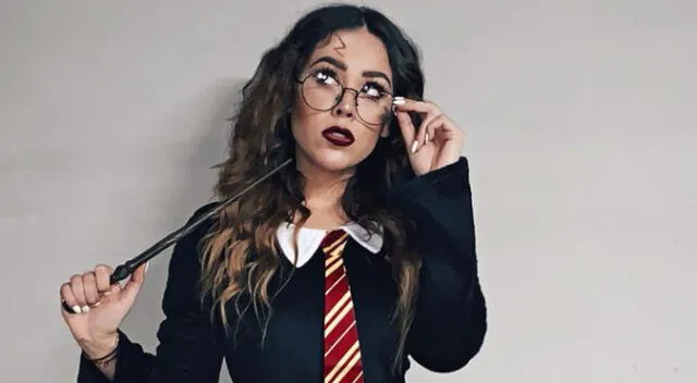 Danna Paola se disfrazó de Harry Potter en Halloween de 2018. (Foto: El Universal)