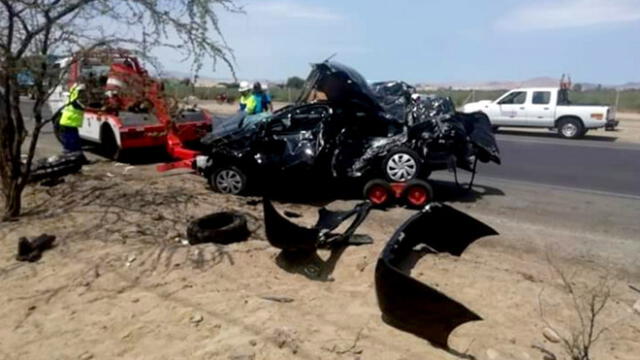 Hermanos mueren tras chocar frontalmente su auto contra un camión en la Panamericana Sur