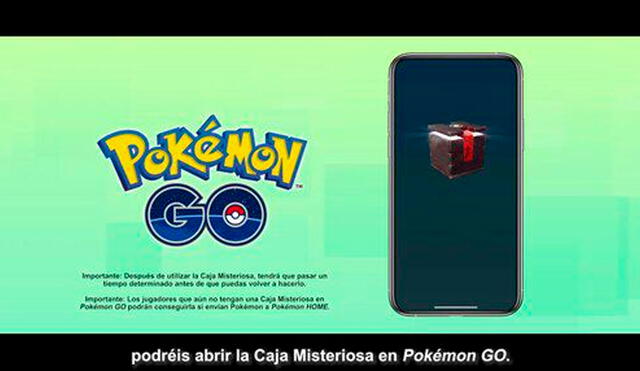 Transfiere cualquier criatura de Pokémon GO a Pokémon HOME para recibir una Caja Misteriosa. Foto captura: YouTube