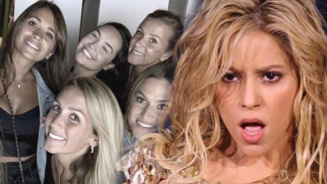 Antonella Roccuzzo y las esposas de jugadores del Barcelona FC ignoran a Shakira en reunión. Fuente: Instagram