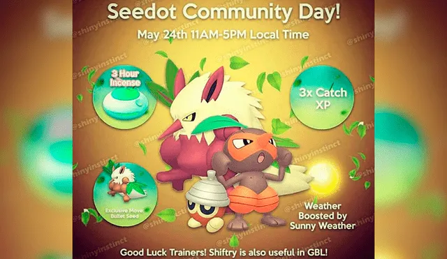 Community Day de Seedot tendrá una investigación especial de paga.