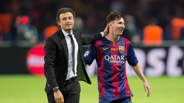 Luis Enrique y Lionel Messi.