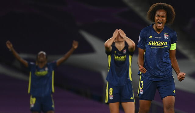 Lyon sumó el séptimo título de la  Champions League Femenina tras ganar a Wolfsburgo. Foto: AFP