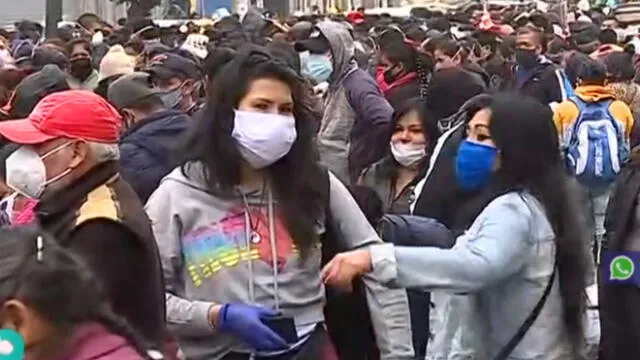 Aglomeraciones en el distrito. Foto: Captura/Latina.