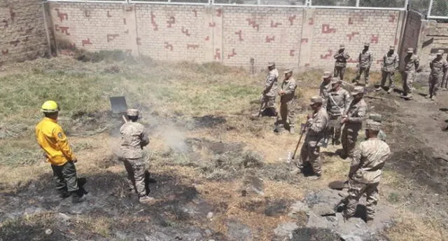 Arequipa: Capacitan a 60 soldados para afrontar incendios forestales