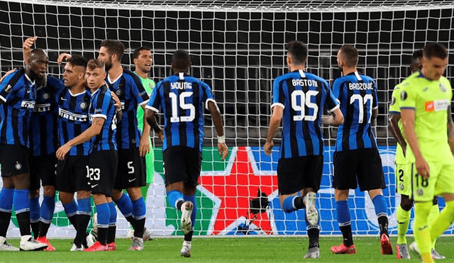 Inter vs. Getafe en los octavos de la Europa League. | Foto: EFE