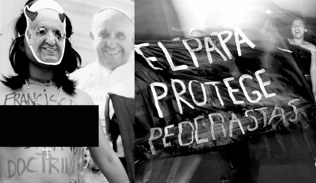 Mujeres protestan desnudas en rechazo a la llegada del papa Francisco [VIDEO]