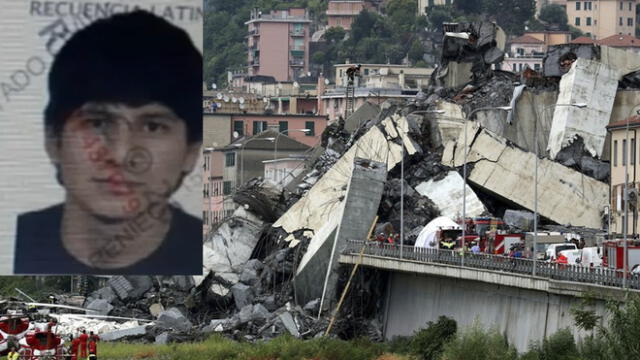 Génova: Un peruano entre las víctimas mortales de caída de puente Morandi