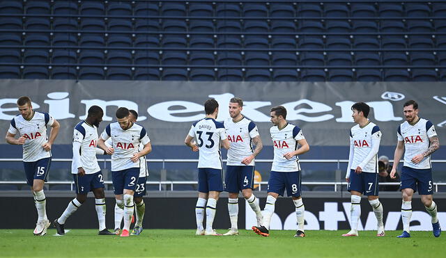 Tottenham sumó tres puntos ante el Leeds jugando de local. Foto: AFP