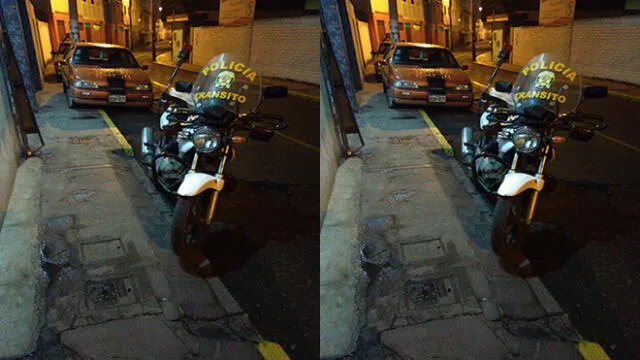 Arequipa: critican a policía por estacionar su vehículo en zona rígida