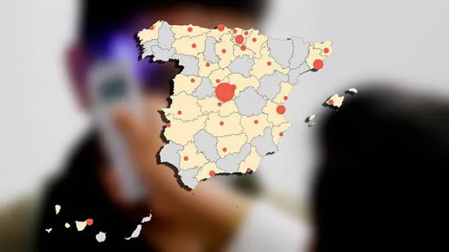 Mapa del coronavirus en España. Foto: RTVE.