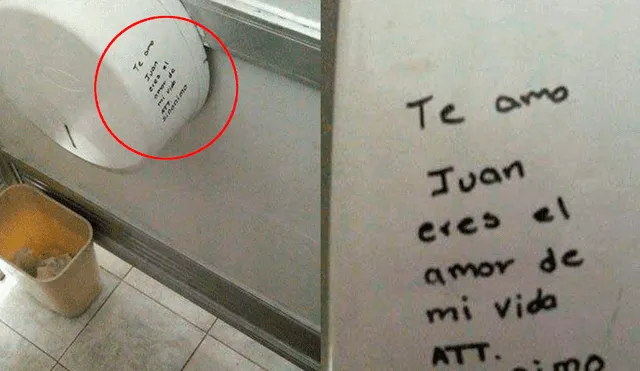 Facebook viral: burlas por declaración de amor escrita en baño por San Valentín