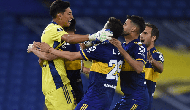 Boca Juniors se enfrenta a Racing Club por la ida de los cuartos de final. En octavos eliminó al Inter de Porto Alegre. Foto: EFE/Marcelo Endelli.