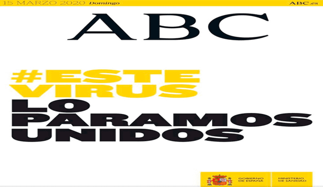 Diario ABC se unió a la campaña #EsteVirusLoParamosUnidos. Foto: Difusión.