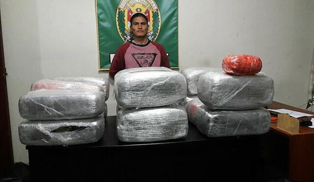 Chimbote: Cayó sujeto que transportaba 88 kilos de marihuana en bus