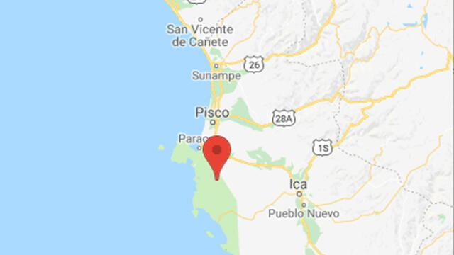 Pisco: Sismo de 4.5 se sintió esta tarde en el sur del país