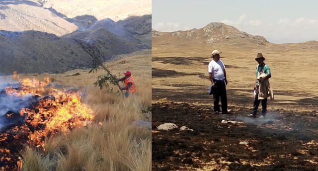 Cusco: Dos incendios forestales en el distrito de Ccora causa alarma en población