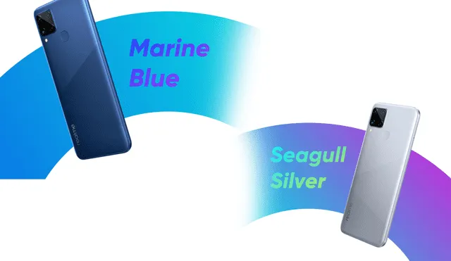 El Realme C15 está disponible en color azul y plateado. l Foto: Realme