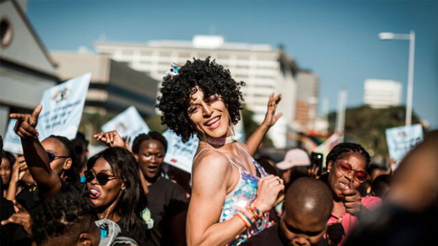 Sudáfrica. Desfile del orgullo gay en Durban. Foto: AFP.