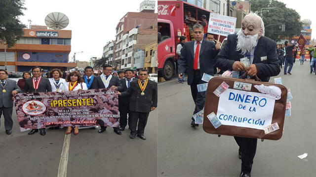 Colegios profesionales de Tacna marchan contra la corrupción en el CNM