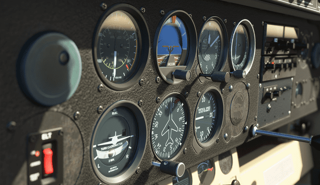 Detalles realistas del interior del avión. | Foto: Microsoft