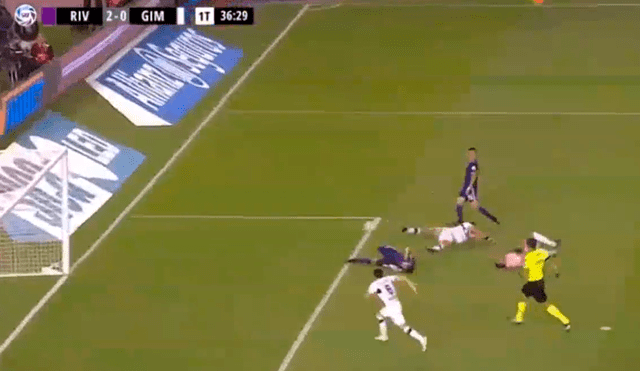 River vs Gimnasia: Santos Borré encontró un rebote en el área y anotó el 2-0 [VIDEO]