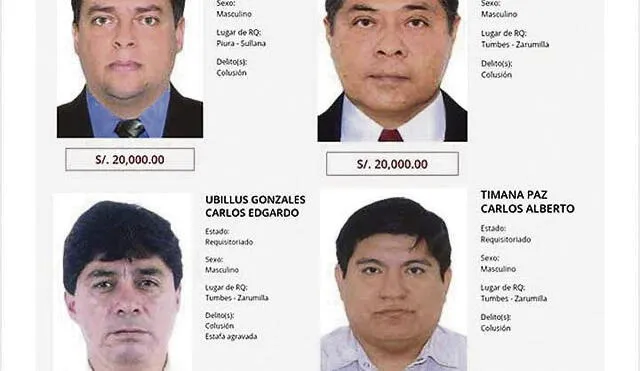 Ex funcionarios de Jaime Bardales en la lista de los más buscados del país