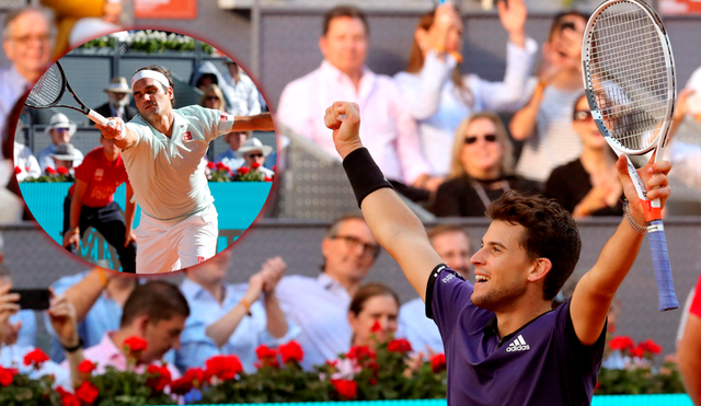 ¡Remontada! Dominic Thiem venció 3-6, 7-6 (11) y 6-4 a Federer en el Masters 1000 de Madrid 