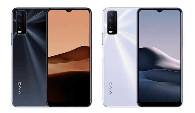 El Vivo Y20 está disponible en color Obsidian Black (negro) y Dawn White (blanco). | Foto: Vivo