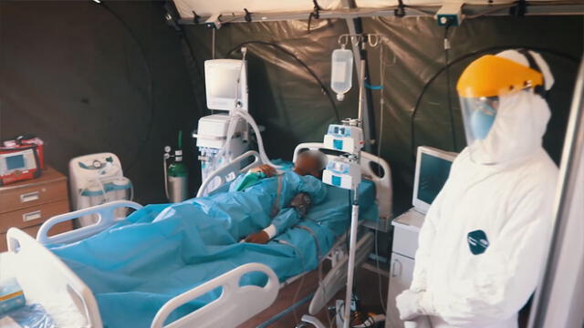 El hospital de Contingencia COVID-19 podrá atender 
simultánemanete a 74 personas infectadas. (Foto: Captura de video / Gobierno Regional del Callao)