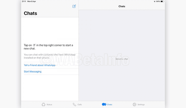 WhatsApp está preparando el lanzamiento de su nueva versión para iPad. | Foto: WABetaInfo