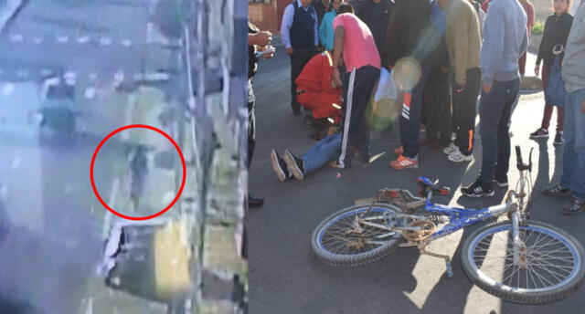 Al borde de la muerte ciclista arrollado por unidad de transporte público en Tacna [VIDEO]