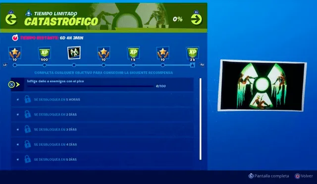 Los desafíos para obtener la estrella oculta de batalla ya llegaron a Fortnite. Mira cómo completar las misiones de Catastrófico.