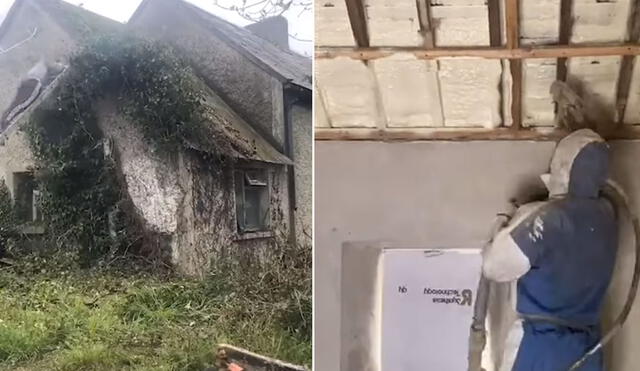 El joven sorprendió al hacer, casi por su cuenta, toda la remodelación de la casa de su abuelo. Foto: Facebook