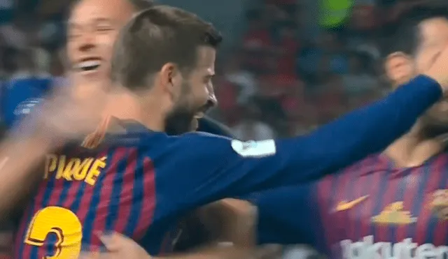 Gerard Piqué decretó el 1-1 parcial ante Sevilla tras tiro libre de Messi [VIDEO]