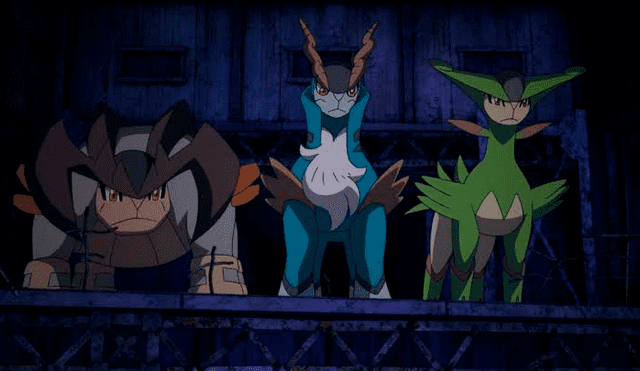 Terrakion, Cobalion y Virizion en el anime de Pokémon