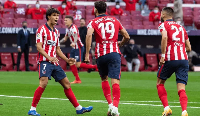 Diego Costa abrió el marcador para el Atlético de Madrid. Foto: AFP.