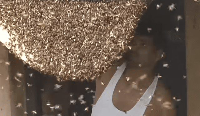 Facebook viral: retan a hombre a colocar enjambre de abejas dentro de su boca y esto sucede [VIDEO]