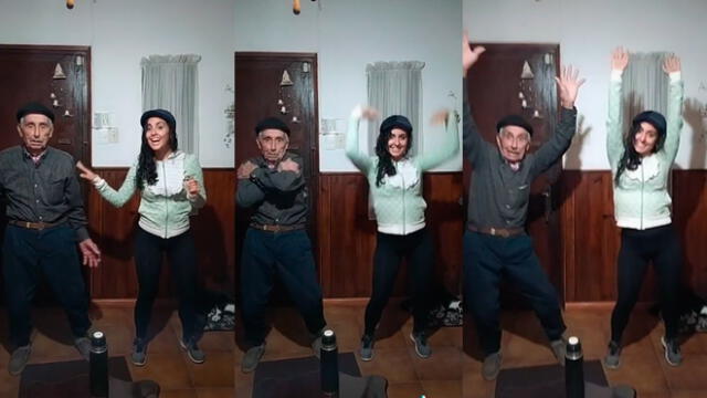 Desliza las imágenes para ver el divertido baile que hizo un padre con su hija en plena cuarentena. Foto: Meli Sellanes Álvare/TikTok