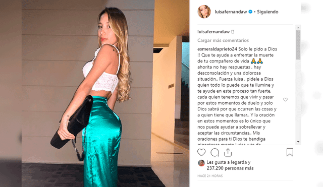 Fans de Legarda envían sentidos mensajes de apoyo a su novia Luisa Fernanda W