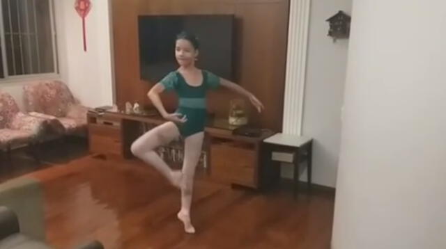 “Yo creé la coreografía, escogí una canción y mandamos el vídeo por Instagram", contó la pequeña. Foto: Captura.