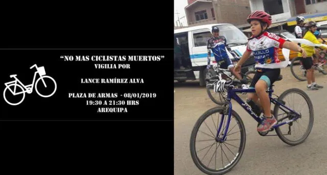 Arequipa: Convocan vigilia por niño ciclista de 12 años que murió atropellado 