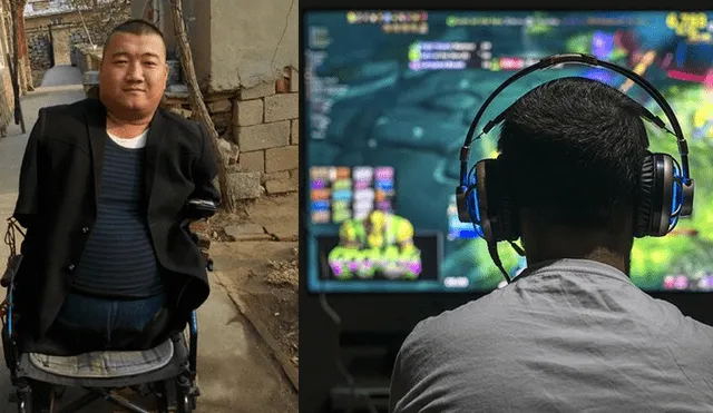China: hombre sin brazos ni piernas es un experto en videojuegos